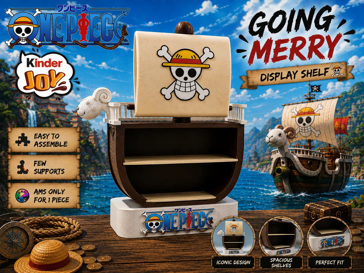Going Merry – Étagère de présentation pour Kinder Joy One Piece - Figurine Print