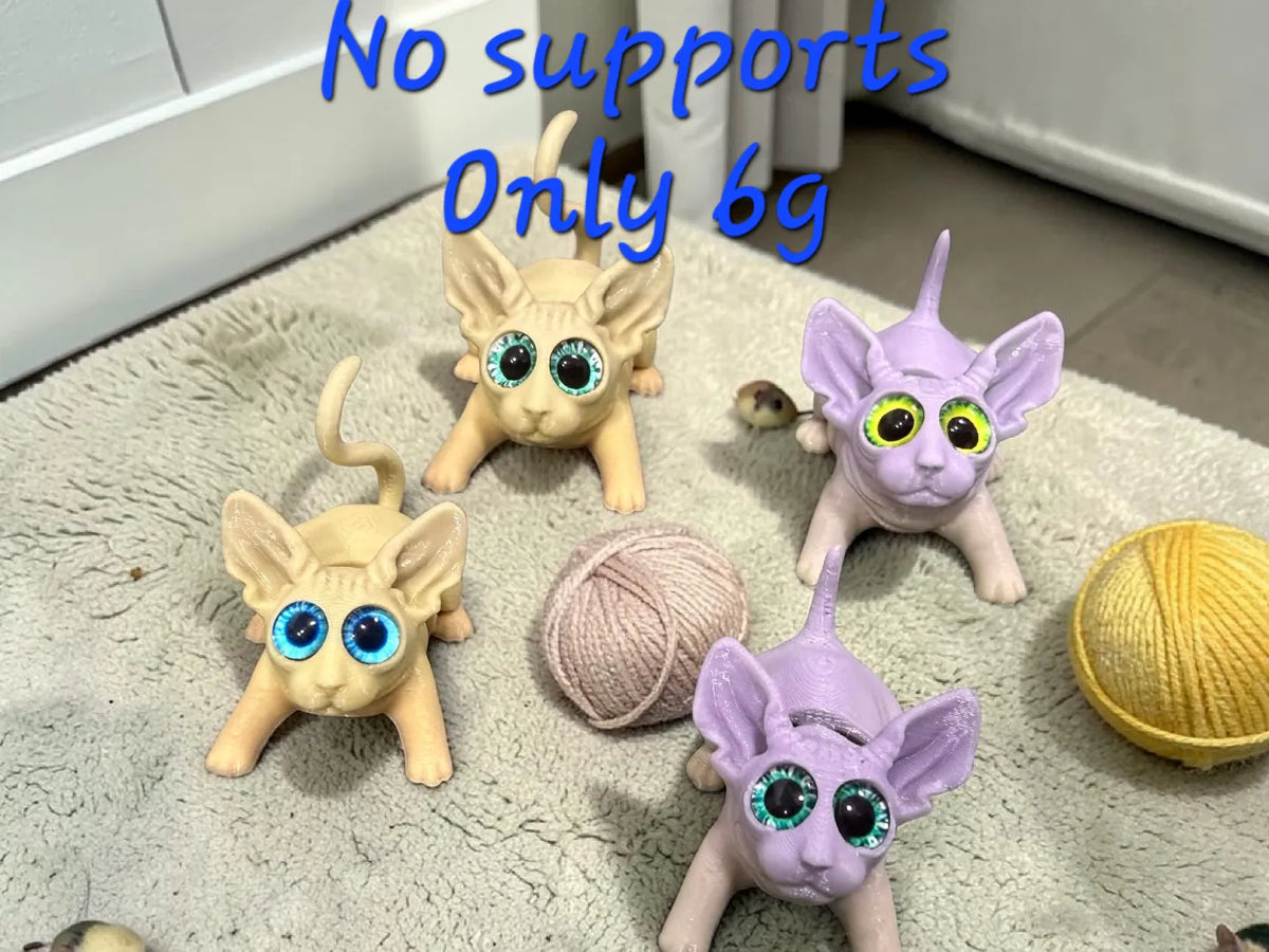 SC Flexi Sphynx Cat - compatible avec des yeux en verre - Figurine Print