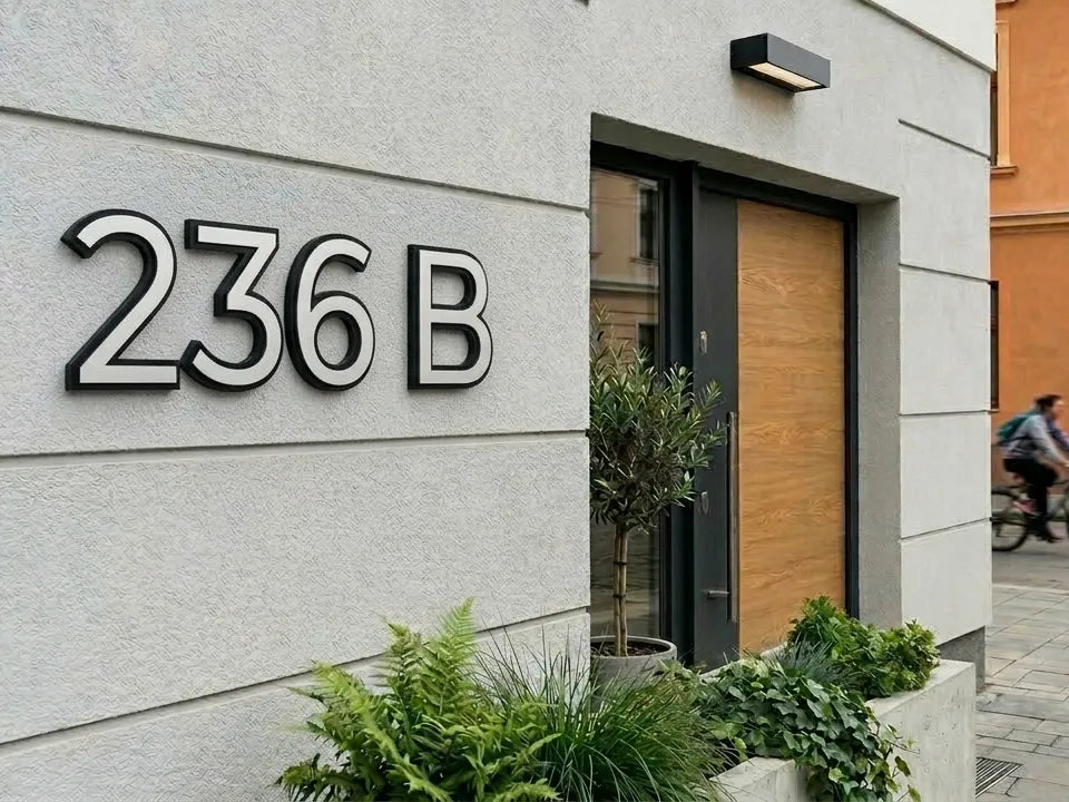 Numéros et Lettres de Maison Architecturaux Modernes - NFC Print