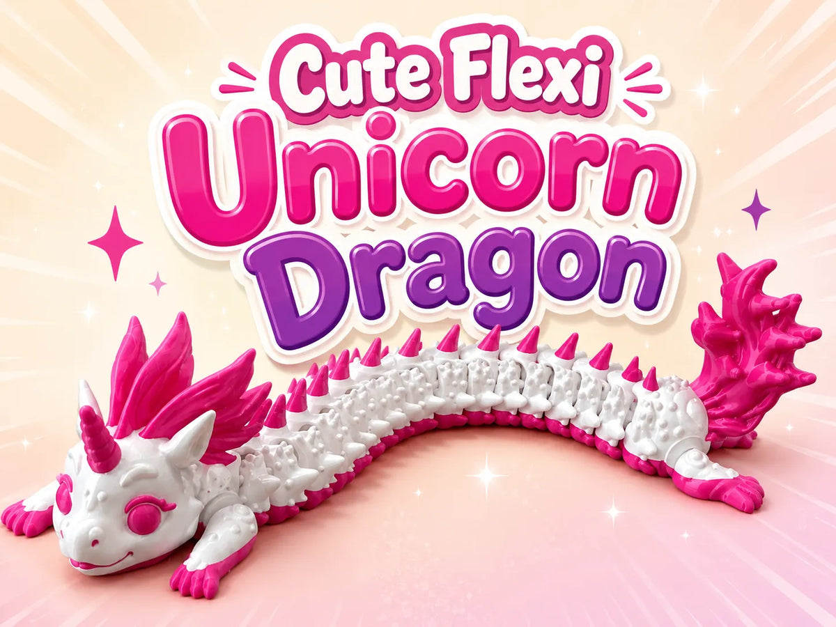 Mignon Dragon Licorne Flexible – Dragon Articulé - Figurine Print