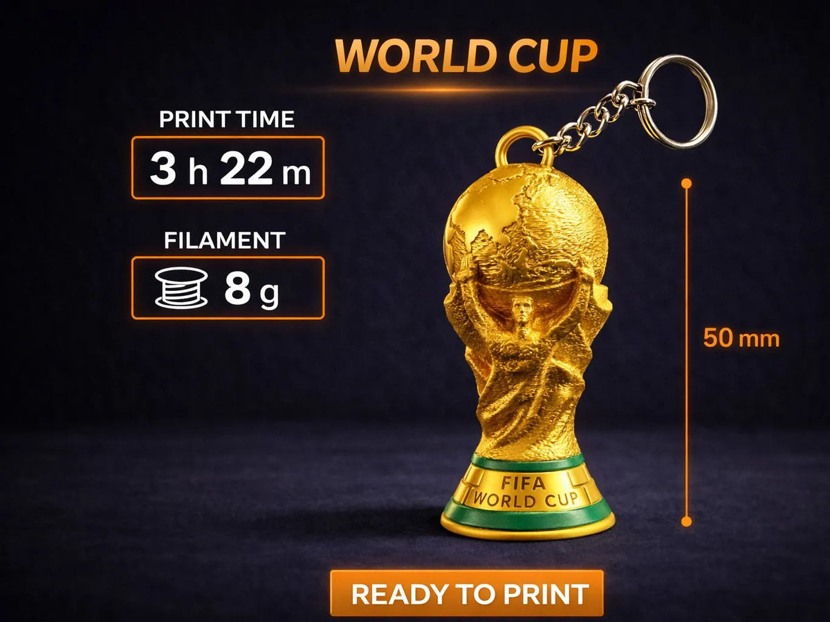 Porte-clés Trophée Coupe du Monde – modèle 2 - Sport Print