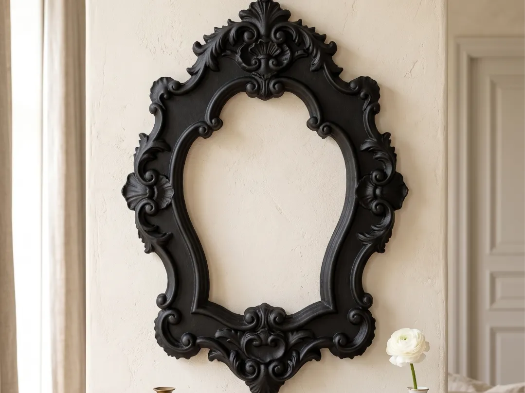 Cadre Mural Miroir Orné Baroque Rococo - Beauté Print