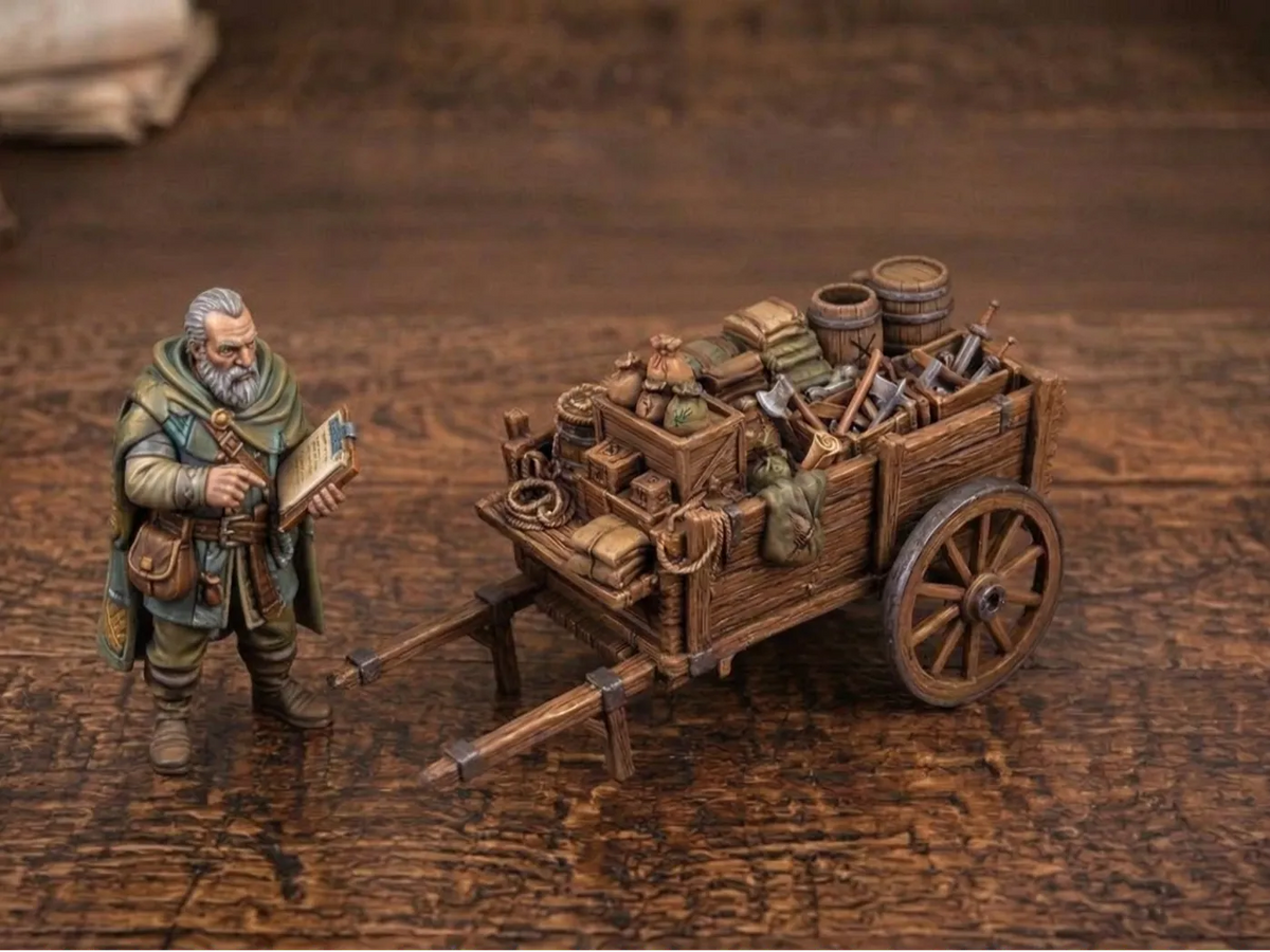 Décor de table dispersé - Chariot de marchand - Jeux Print
