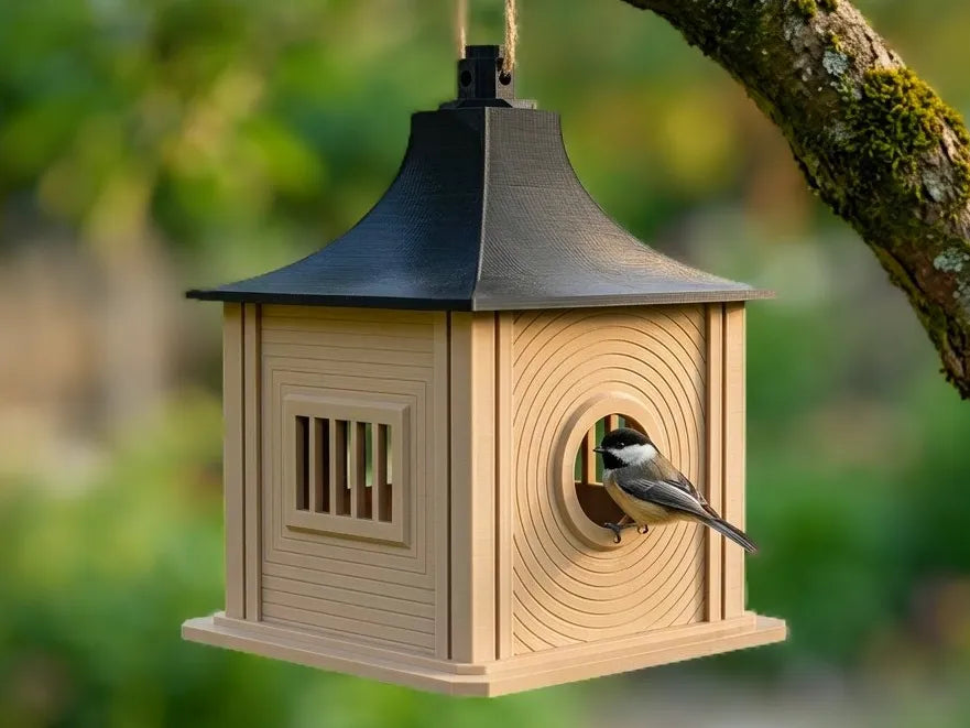 Niche à oiseaux moderne - Mangeoire (Impression facile) - Outdoor Print