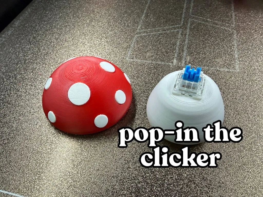 Mushroom Clicker – Jouet Anti-Stress de Bureau Mignon - Figurine Print