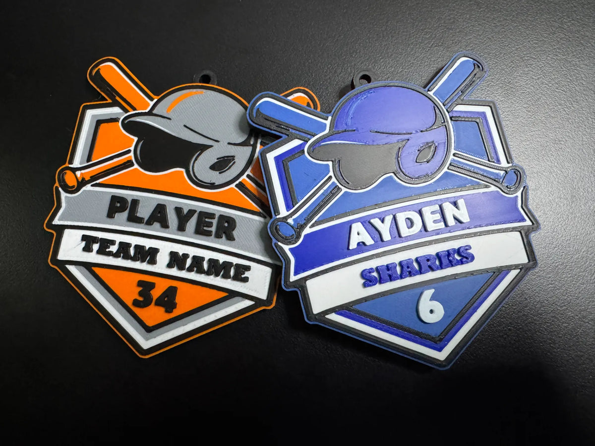 Étiquette de sac de baseball/softball personnalisable / Porte-clés - Cadeau Print