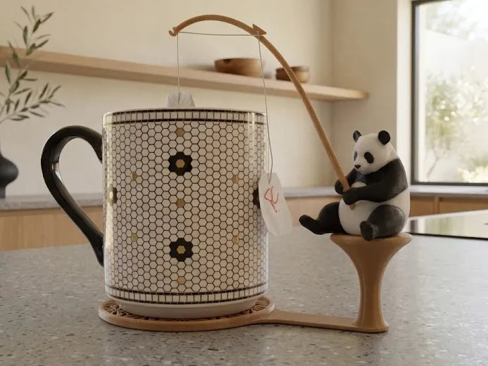 Panda Pêcheur Porte-Sachet - Outdoor Print