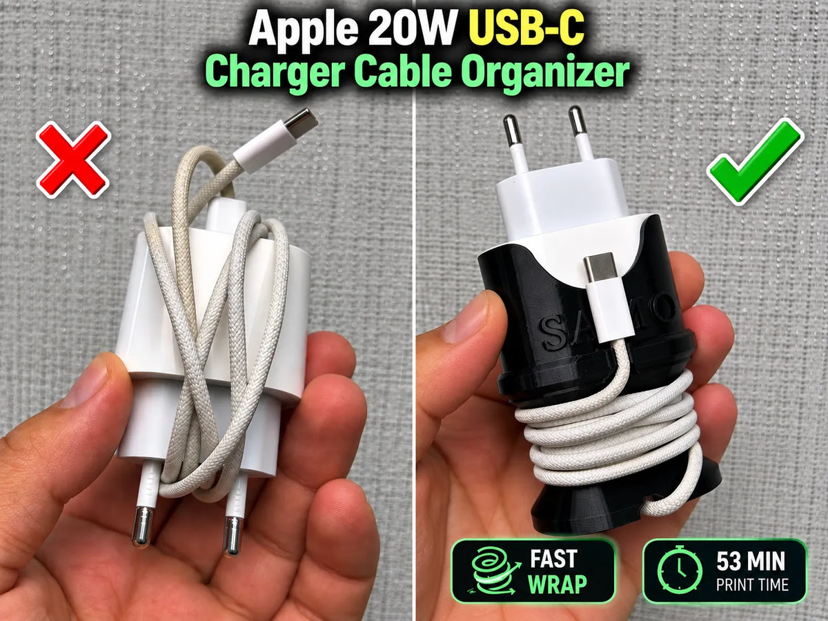 Organisateur de câble de voyage rapide Apple 20W USB-C - Voyage Print