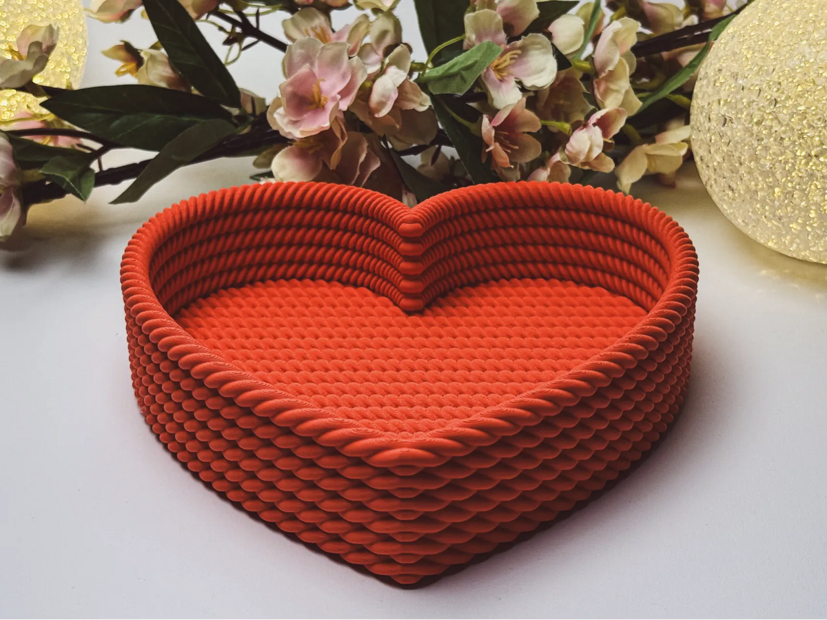Bol Cœur avec Texture Corde - Fêtes Print