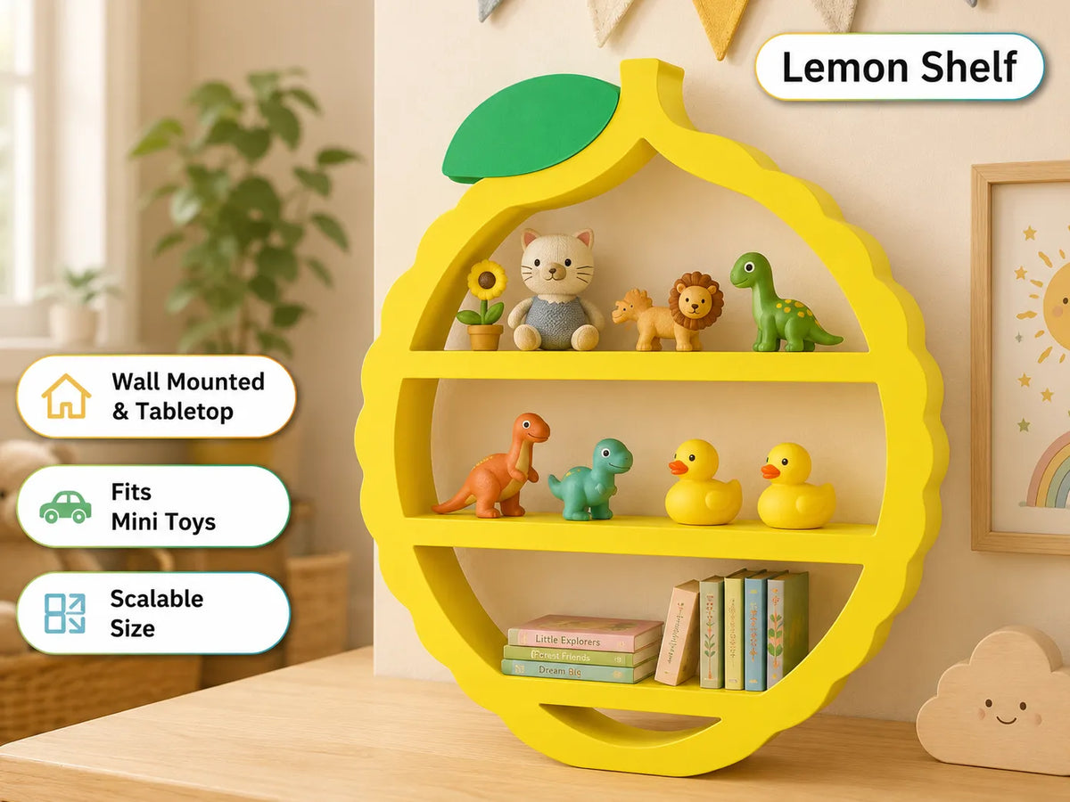 Étagère Citron Amie – Étagère Murale et de Table pour Enfants - Bébé Print