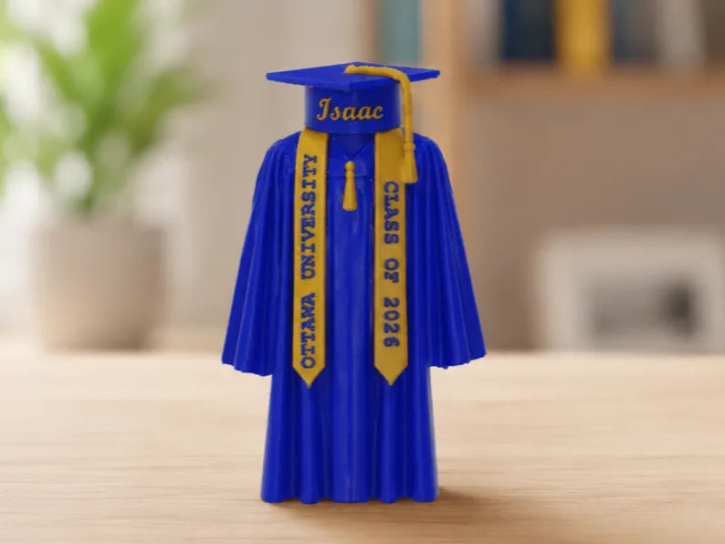 Chapeau et Robe de Diplômé Personnalisables à accrocher ou à poser - Cadeau Print