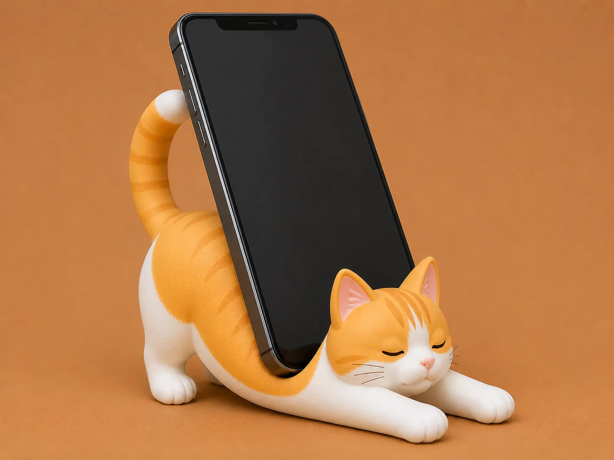 Support de téléphone en forme de chat. Figurine d'animal Chaton - Figurine Print