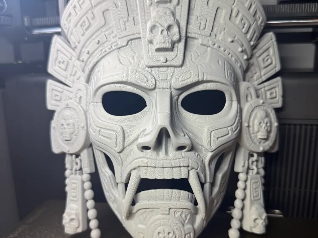 Masque de guerrier crâne d'inspiration aztèque - Cosplay Print