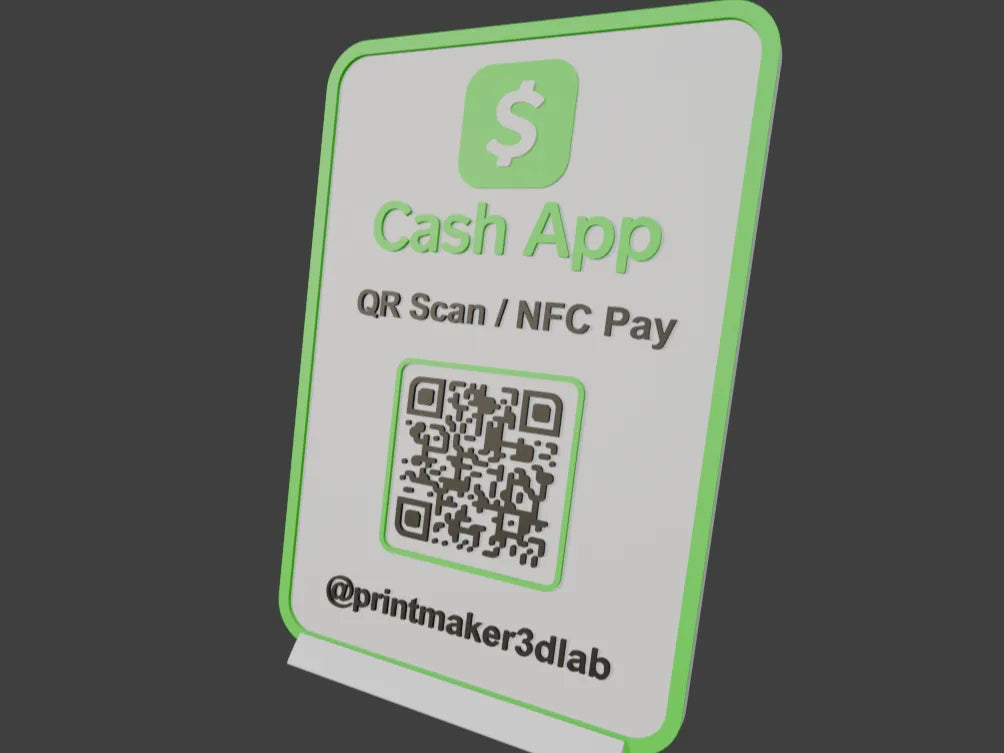 Support CashApp QR Code + NFC, personnalisez-le - NFC Print