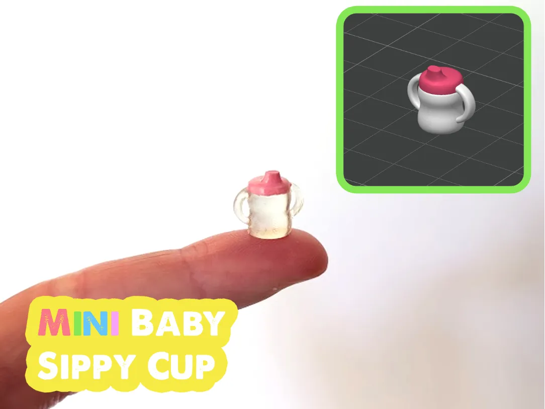 Accessoire miniature pour maison de poupée : mini-tasse à bec pour bébé - Bébé Print