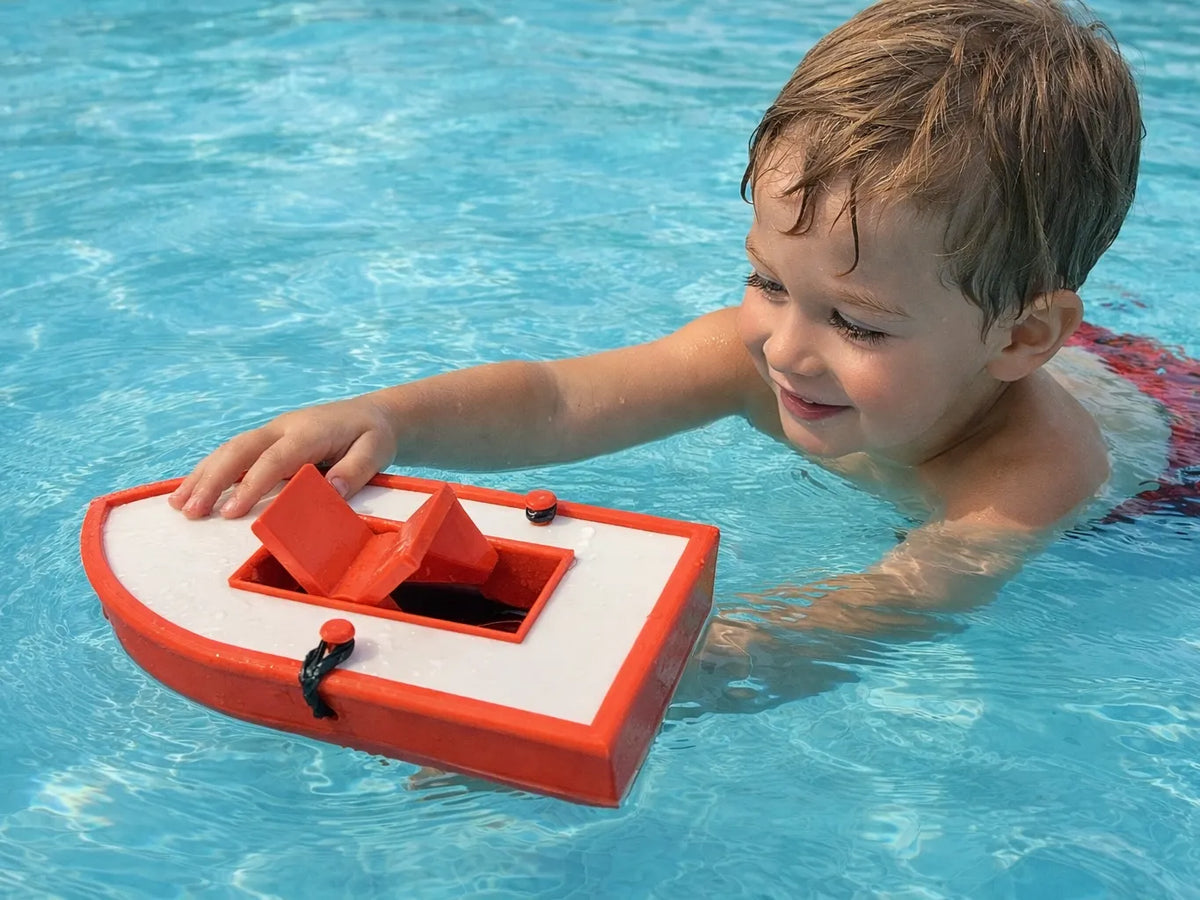 Bateau à aubes rétro à élastique (jouet pour piscine & bain) - Sport Print
