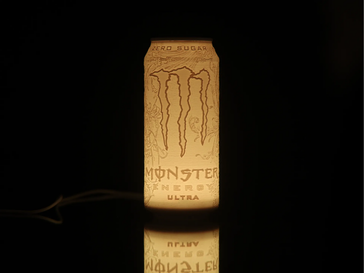 Monster Energy Ultra (White Monster) Lithophanie - Maison Print