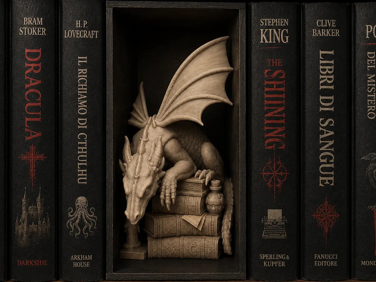 Dragon de coin de livre - Maquette Print