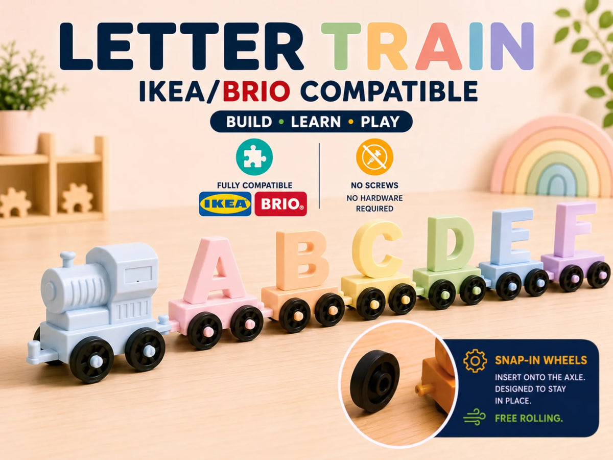 Train de lettres – Compatible Ikea/brio - Art Print