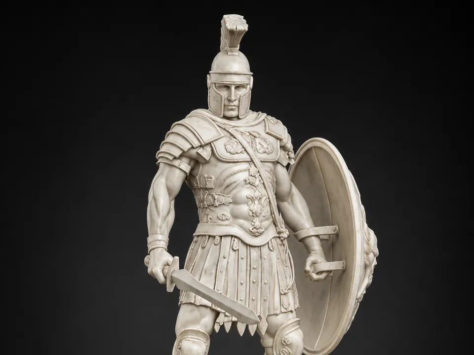 Statue de Marbre Guerrier Romain – Gladiateur - Art Print