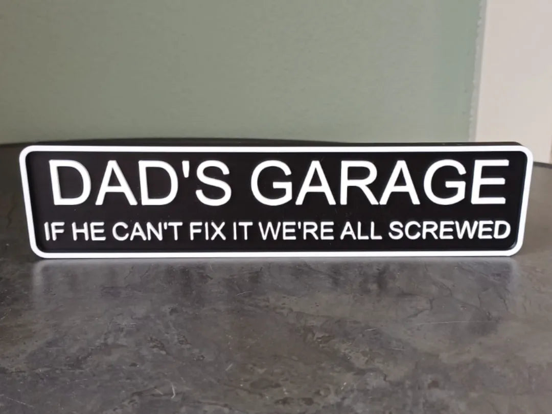 Panneau de garage de papa – Décoration d'atelier amusante - Auto Print