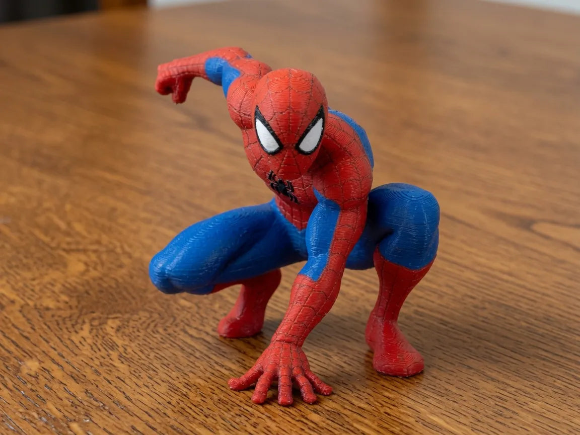 Figurine d'atterrissage de super-héros Spider-Man – Marvel - Figurine Print