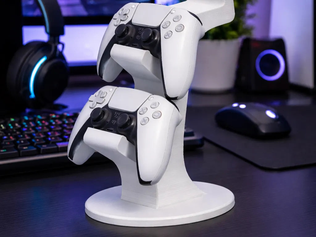 Support double pour manettes PS5 avec porte-casque - Tech Print