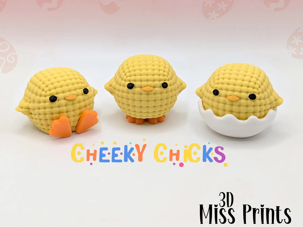 Petits poussins malicieux au tricot - Fêtes Print