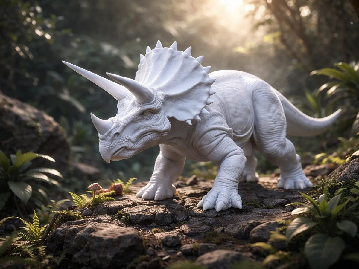 Triceratops – figurine de dinosaure compacte - Maquette Print