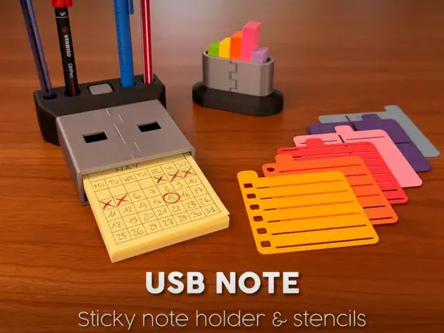 Note usb – porte-notes autocollantes & pochoirs - Bureau Print