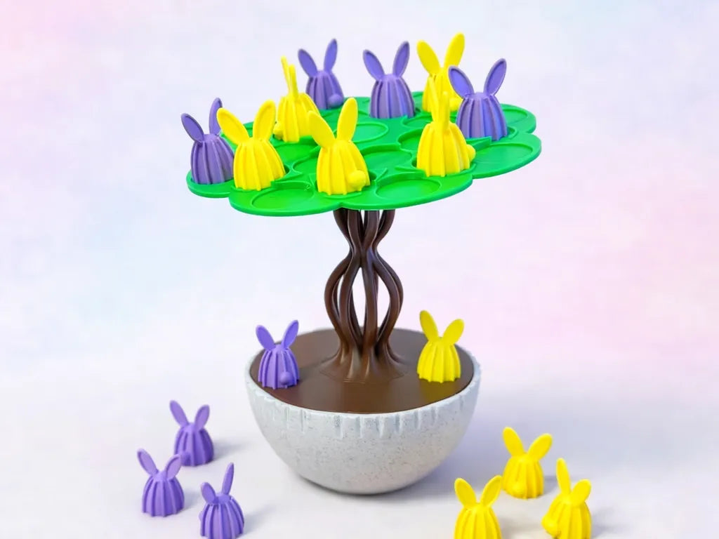 Lapins en équilibre jeu de Pâques - Fêtes Print