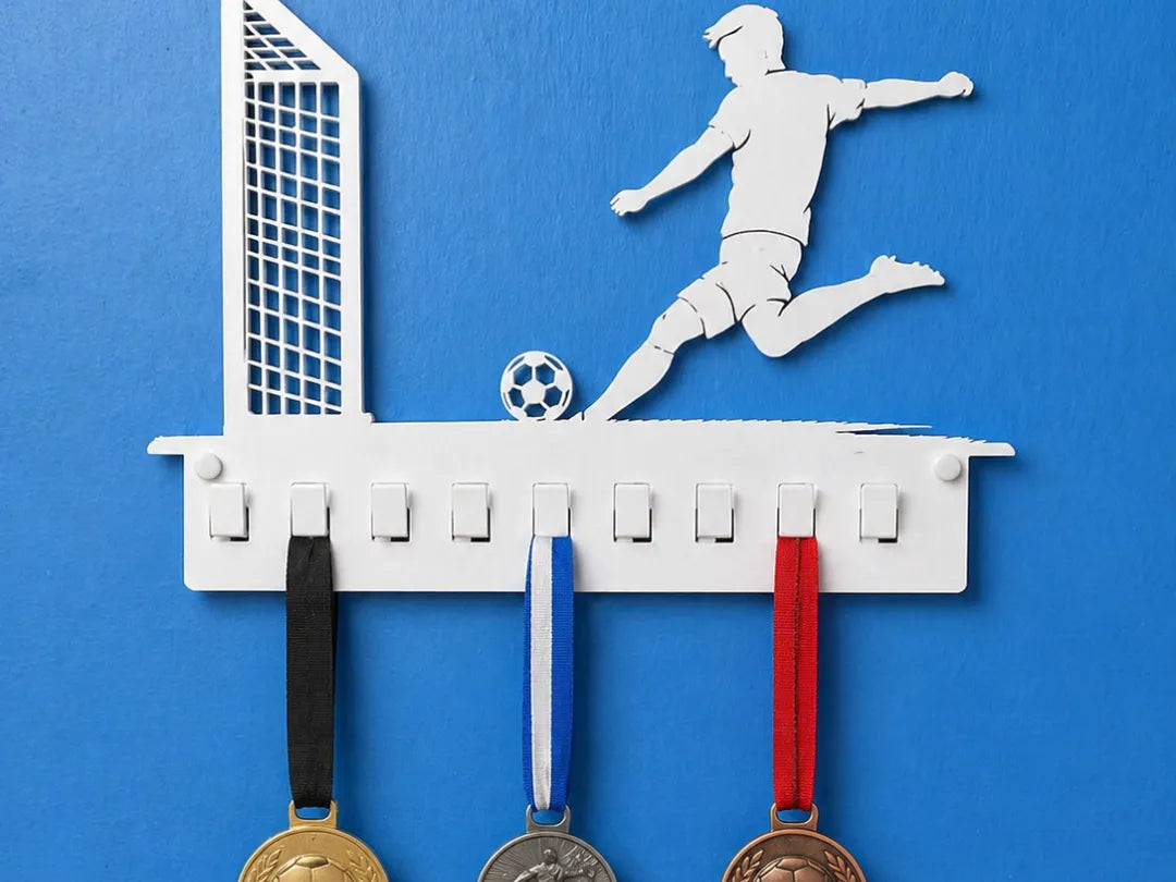 Porte-médailles mural de football imprimé en 3D - Sport Print