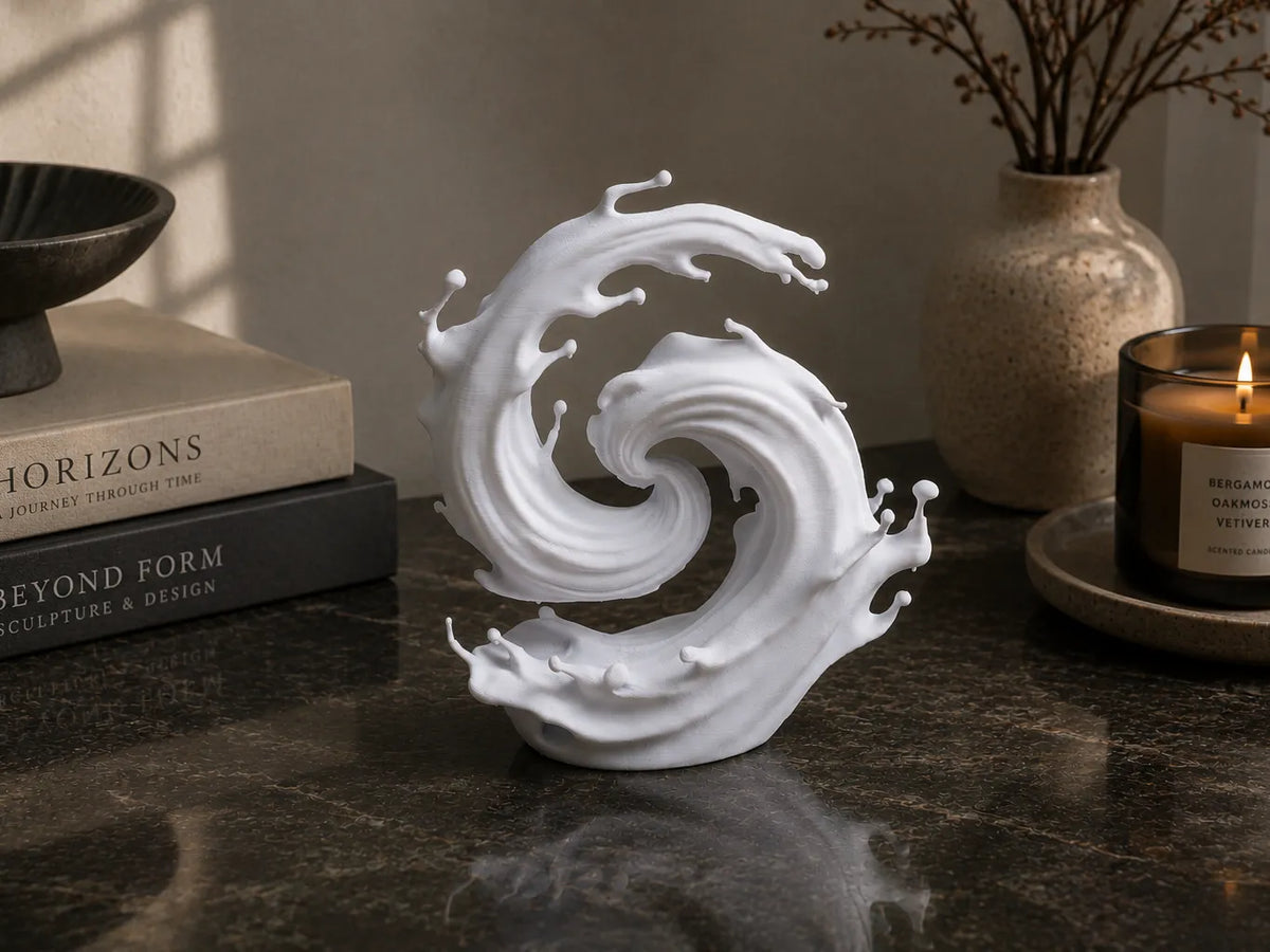 Sculpture spirale Vague Liquide - Art Print