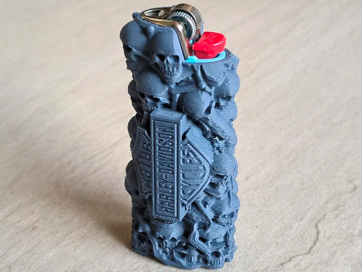 Étui de briquet BIC - Crânes Harley Davidson - Auto Print