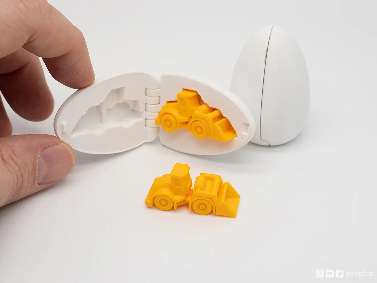 Œuf surprise n° 3 - Mini-chargeuse sur pneus - Cadeau Print