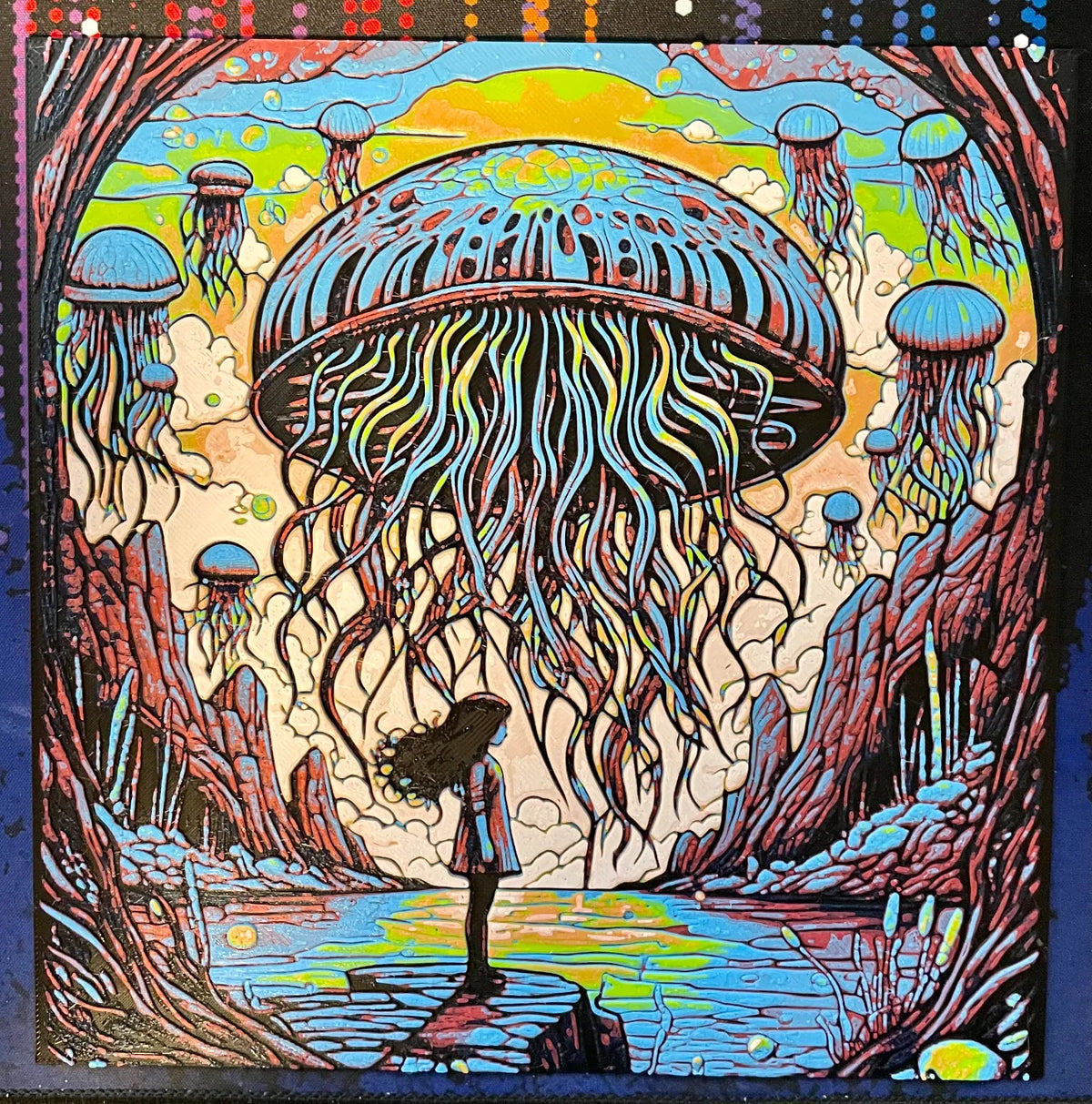 Une Fantaisie de Méduse - Peinture de Filament Hueforge - Art Print