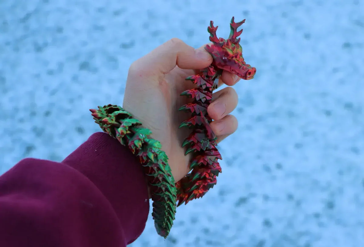 Dragon articulé de Noël - Figurine Print
