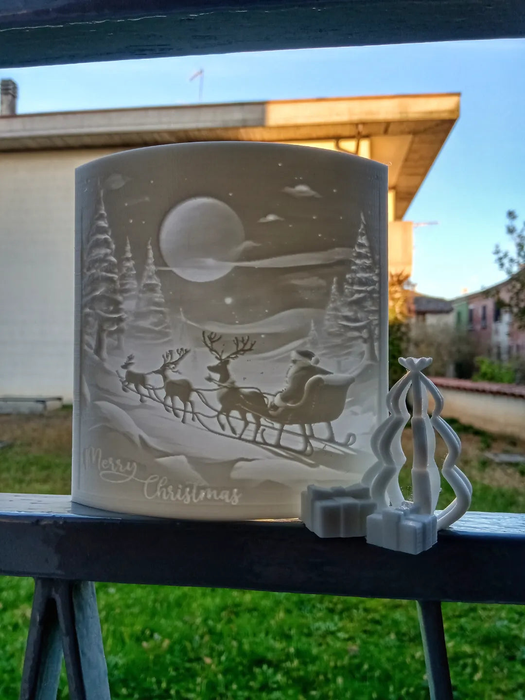 Lithophane Joyeux Noël - Carte de vœux - Fêtes Print