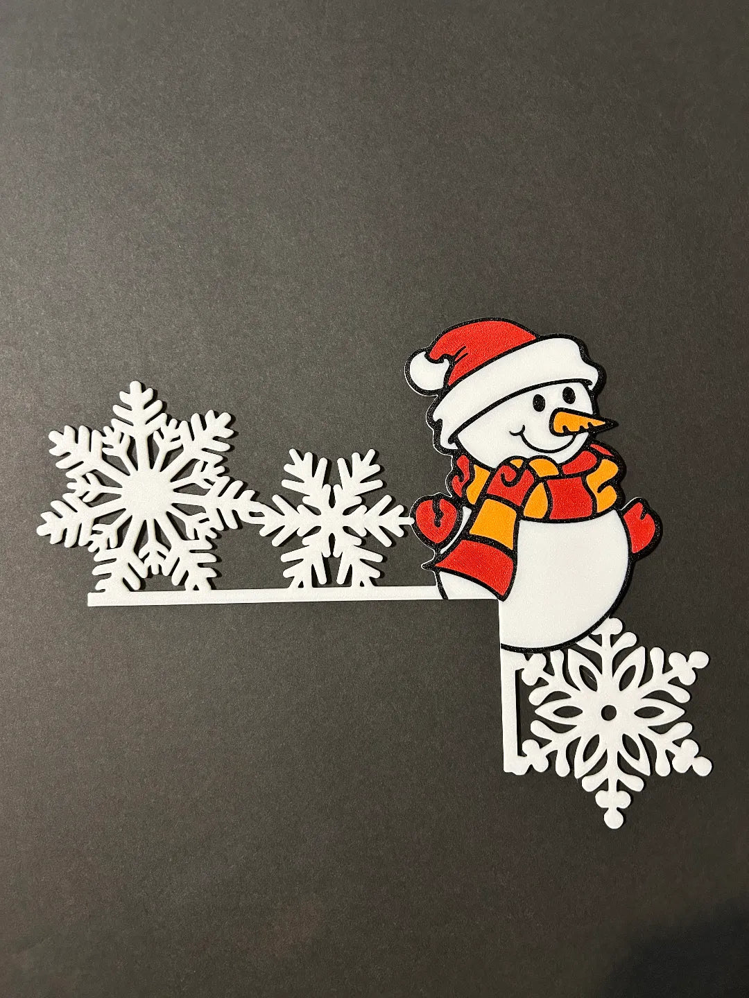 Décoration de Noël d'angle de porte bonhomme de neige-flocon de neige - Fêtes Print