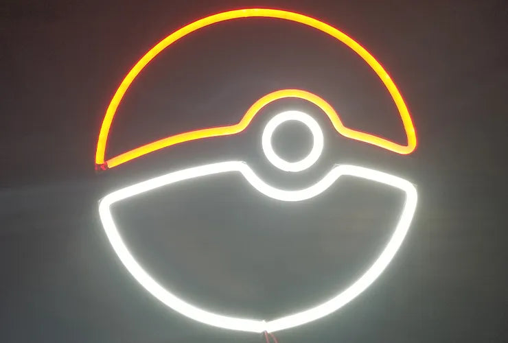 Panneau néon Pokemon Pokeball LED - Lumière Print