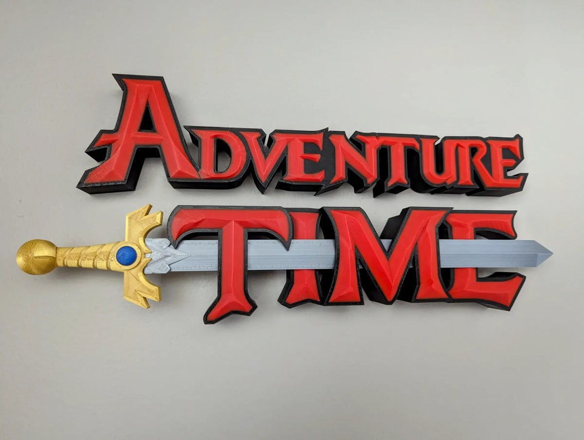 Affichage du logo d'Adventure Time en 3D - Geek Print