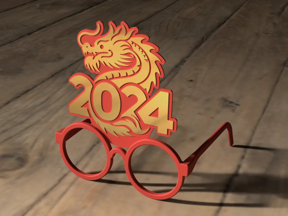 Lunettes de l'Année du Dragon - Nouvel An 2024 - Fêtes Print