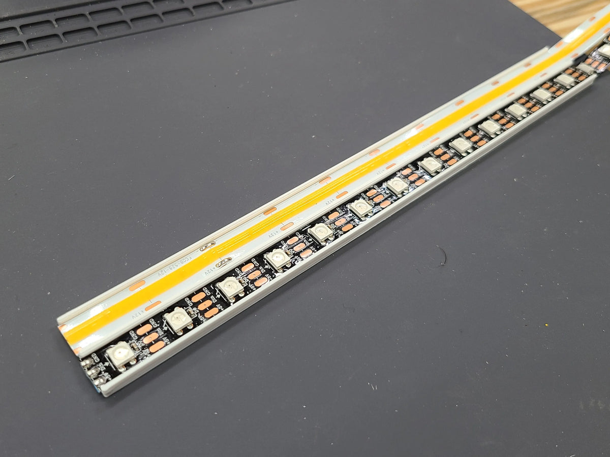 Rail de montage double bande LED profil bas (LED 10mm) - Lumière Print
