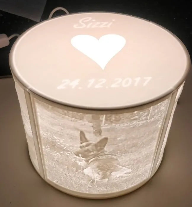 Lampe lithophane – modèle 2 - Lumière Print