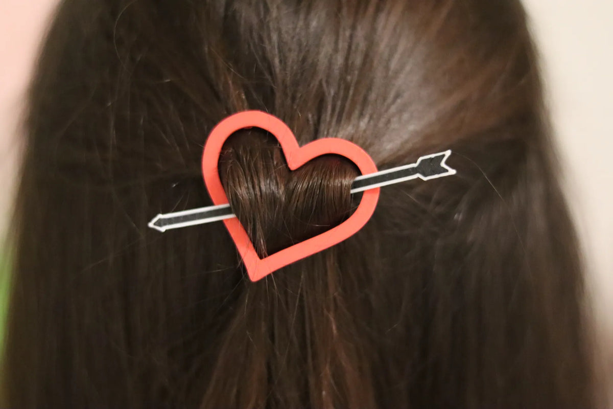 Barrette/Broche pour pull en forme de cœur - Bijoux Print