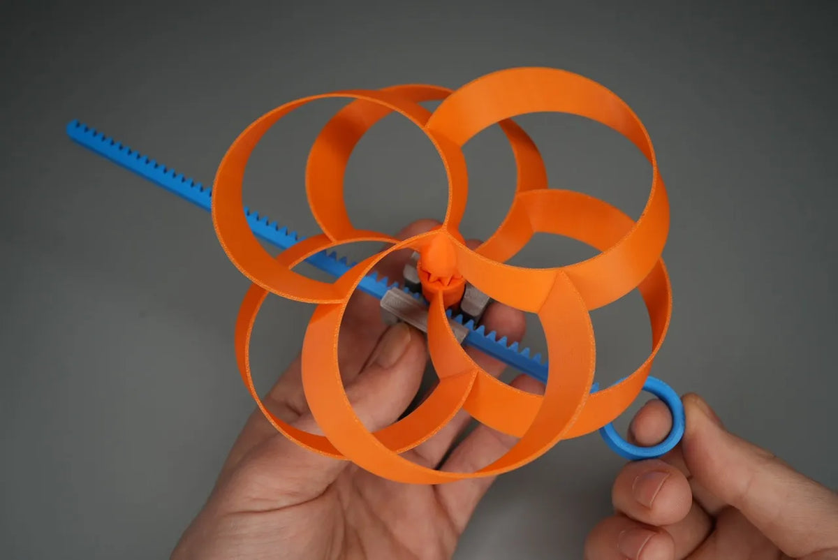 Hélice volante torique (Pull Copter) & Toupie (sans supports, assemblage non requis) - Jeux Print