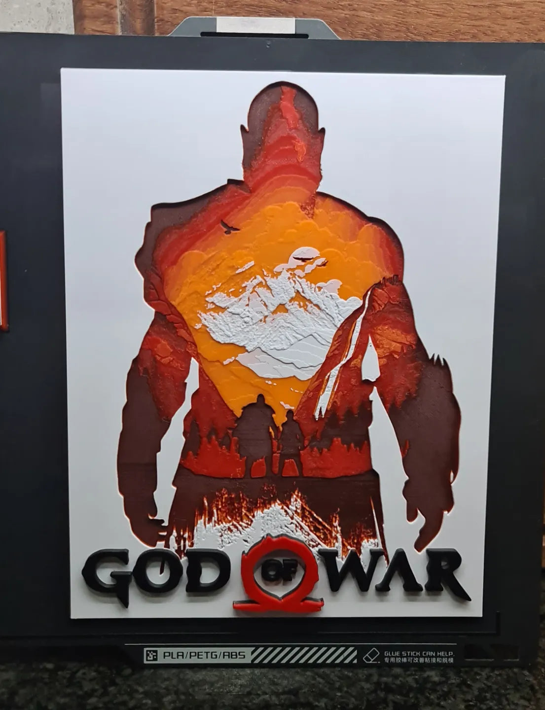 Portrait de Kratos de God of War - Hueforge - Art Print