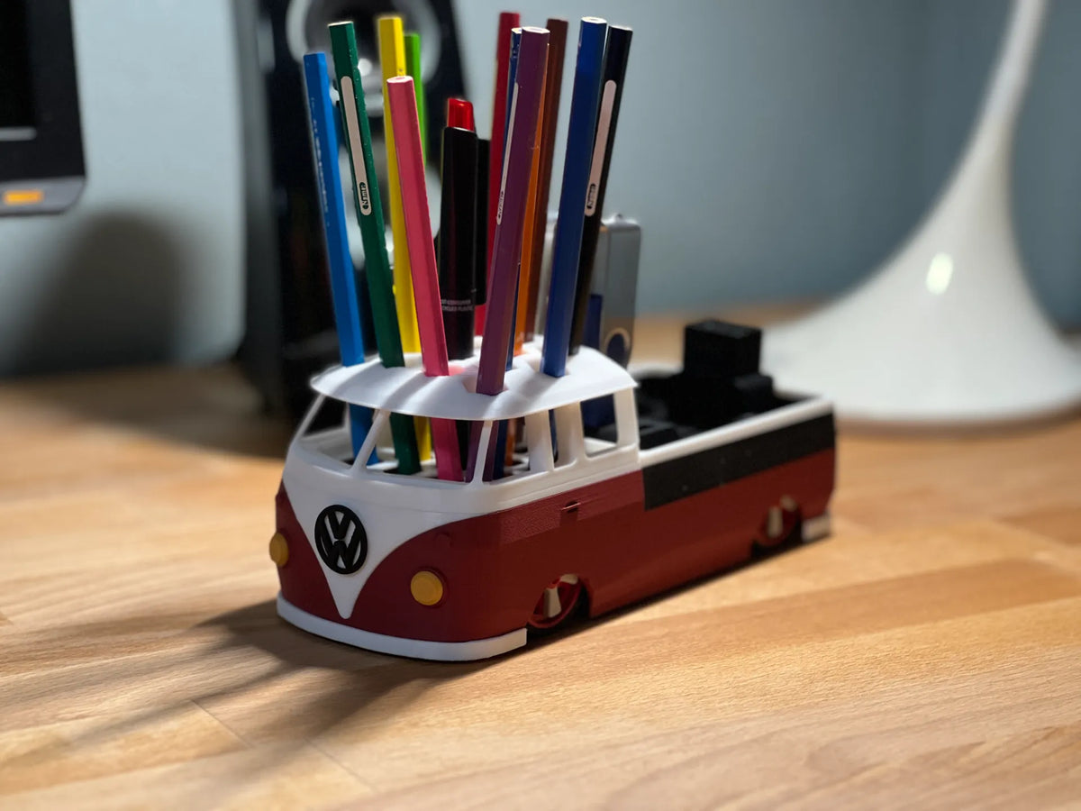 VW T1 Bus Pickup Pen / Porte-stylos de bureau USB SD microsd - Auto Print