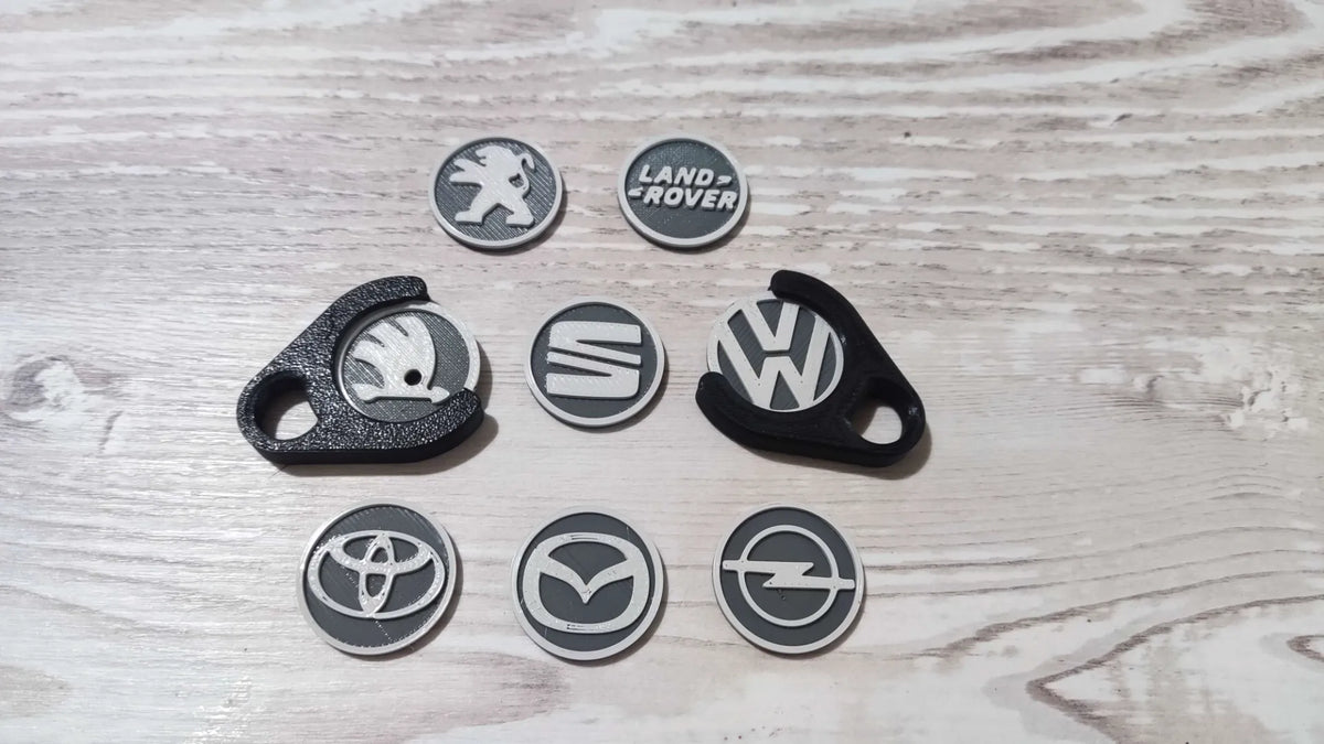 Porte-clés pour 1€ + Pièces avec logos de voitures - Auto Print