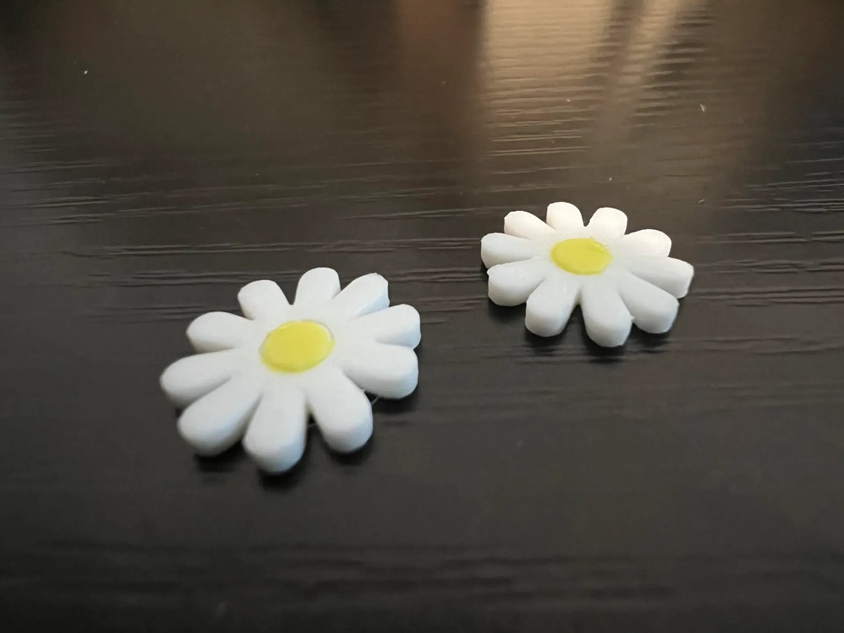 Boucles d'oreilles clous marguerite printanières - Bijoux Print